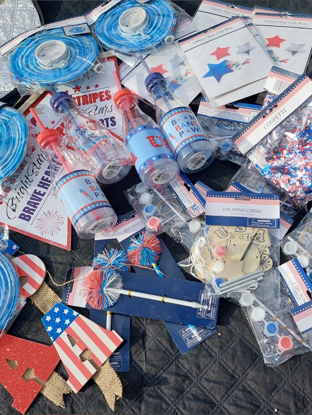 40 Pcs 4th Of JULY Decorations Independence DAY Decor Signs Lanterns Confetti +